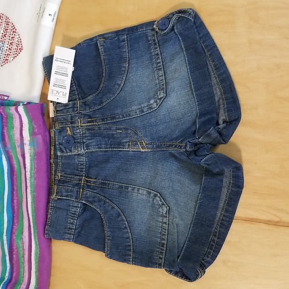TCP Striped Halter Top, White Heart Flag Tank and Denim Shorts Cotton Set 5 NWT - Picture 2 of 15